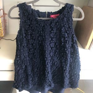 Floral top zipper back